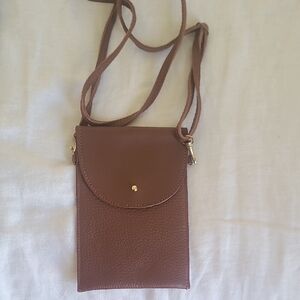 Chic Brown Leather Crossbody Bag